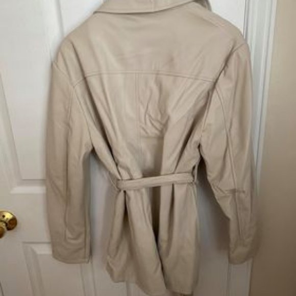 Topshop Faux Leather Blazer - Picture 6 of 6